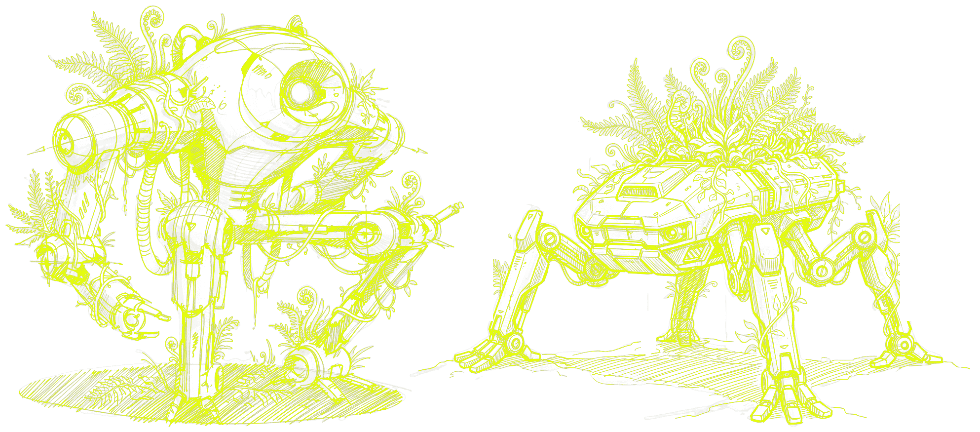 Botanical Acid Citron Robot Duo